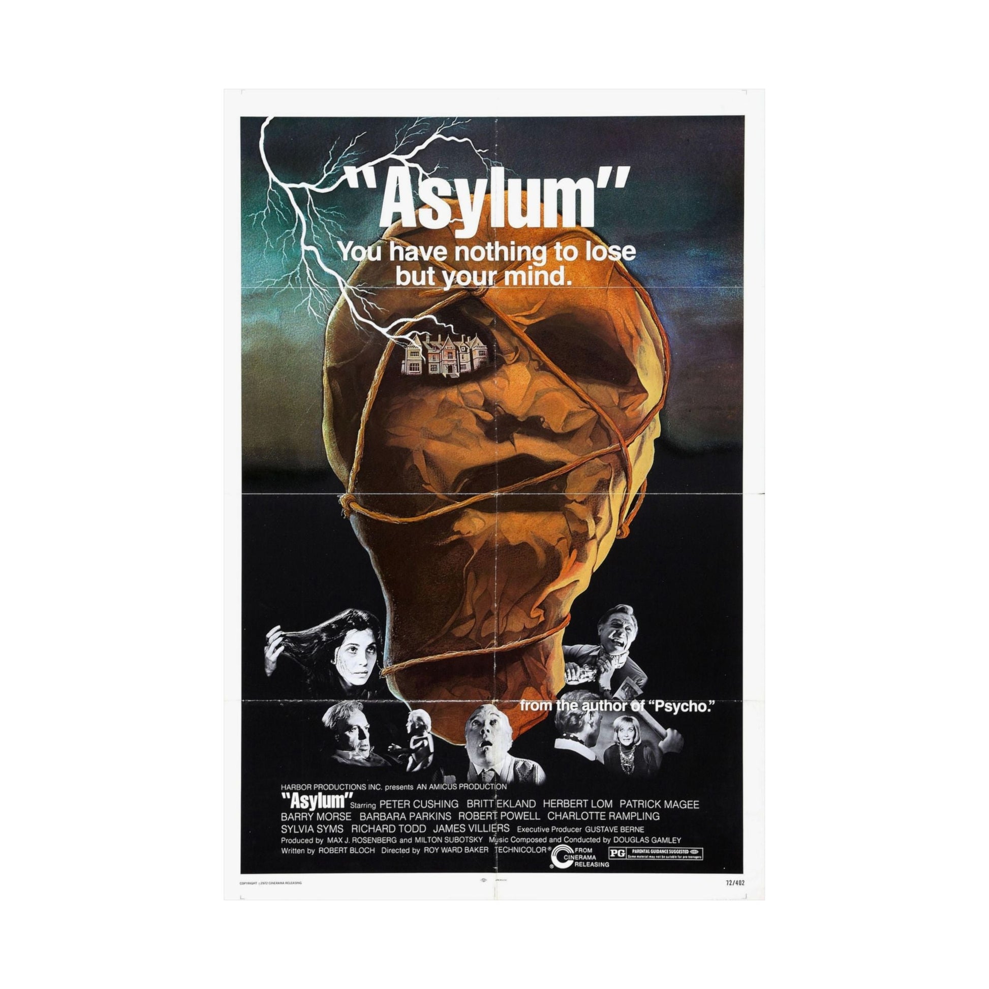 ASYLUM (2) 1972 - Paper Movie Poster-The Sticker Space