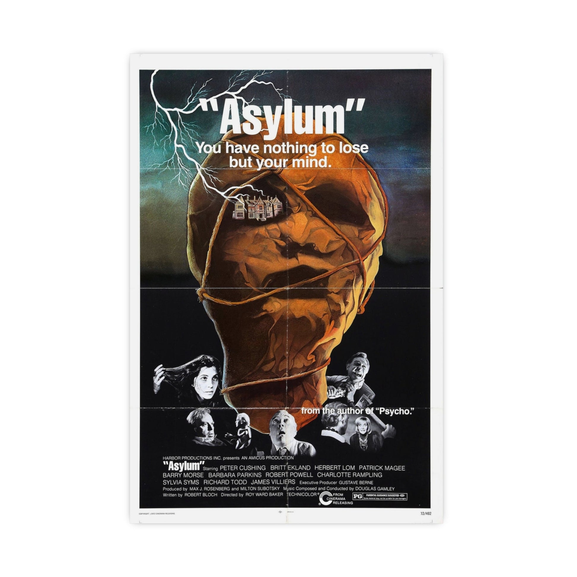 ASYLUM (2) 1972 - Paper Movie Poster-16″ x 24″ (Vertical)-The Sticker Space