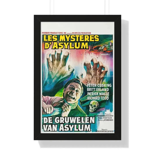 ASYLUM (BELGIAN) 1972 - Framed Movie Poster 16″ x 24″ Black - The Sticker Space