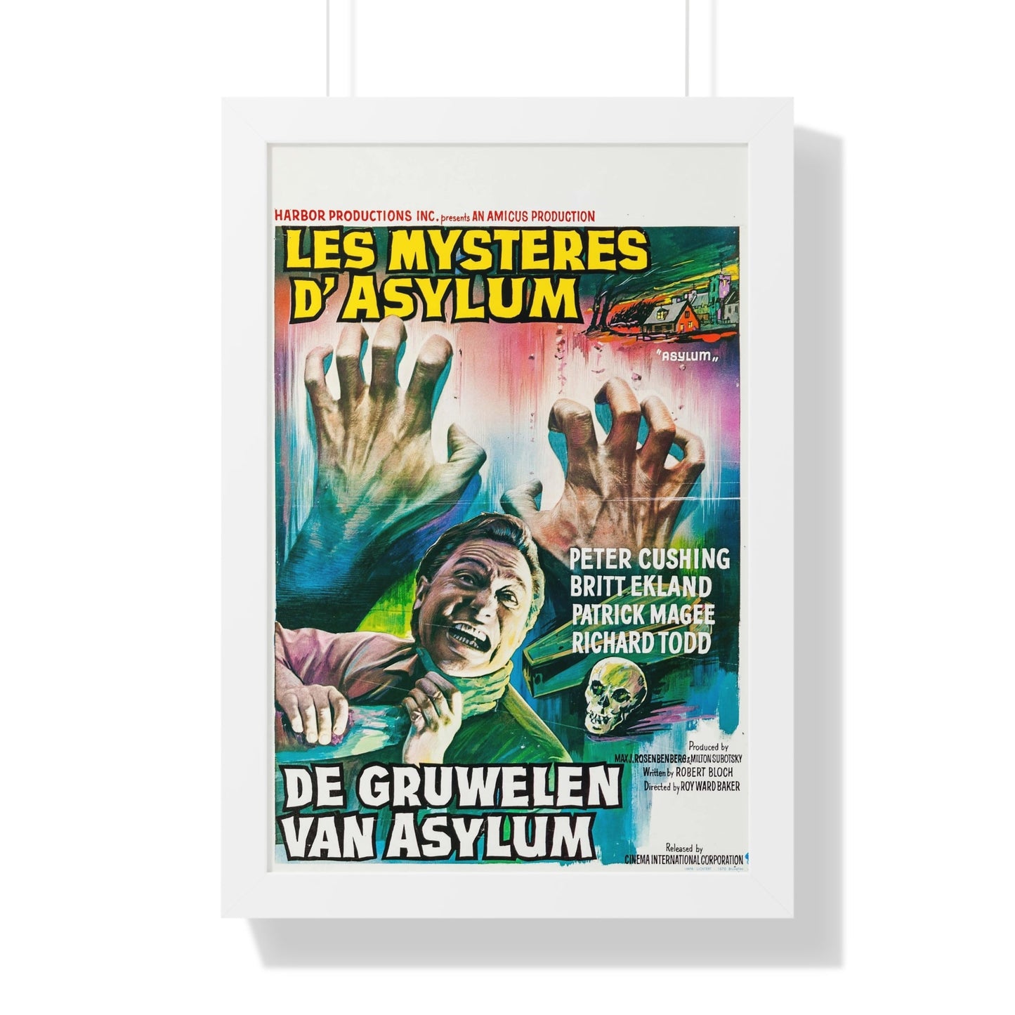 ASYLUM (BELGIAN) 1972 - Framed Movie Poster-16″ x 24″-The Sticker Space