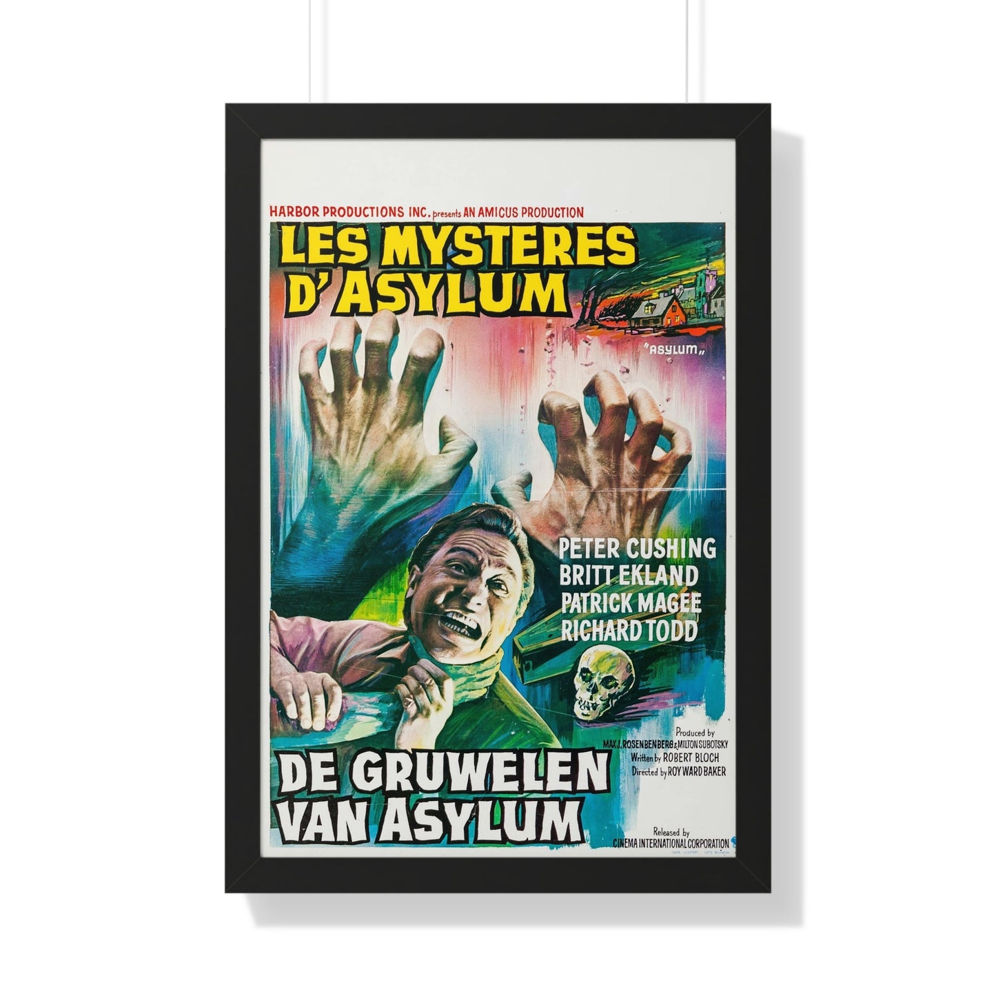 ASYLUM (BELGIAN) 1972 - Framed Movie Poster-20" x 30"-The Sticker Space