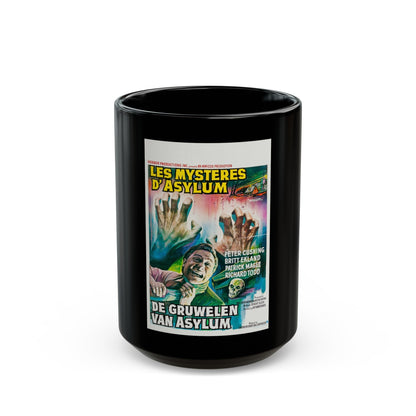 ASYLUM (BELGIAN) 1972 Movie Poster - Black Coffee Mug-15oz-The Sticker Space