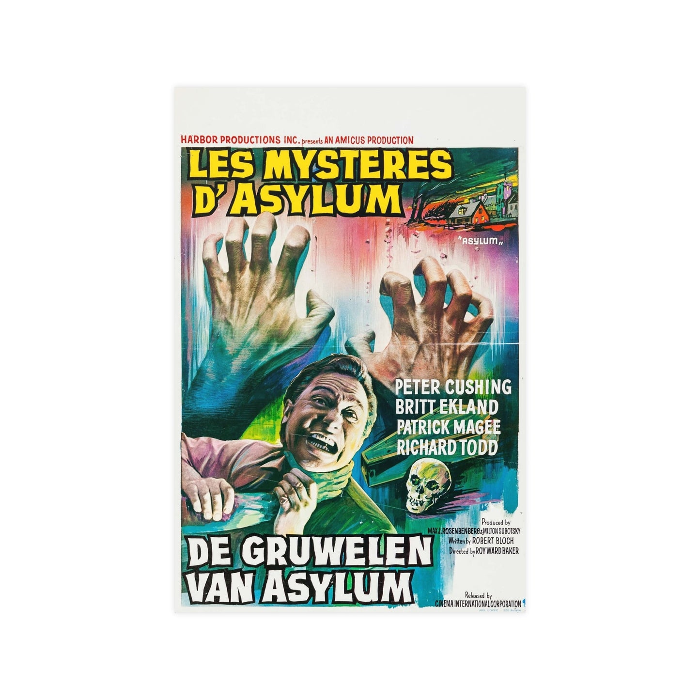 ASYLUM (BELGIAN) 1972 - Paper Movie Poster-12″ x 18″ (Vertical)-The Sticker Space