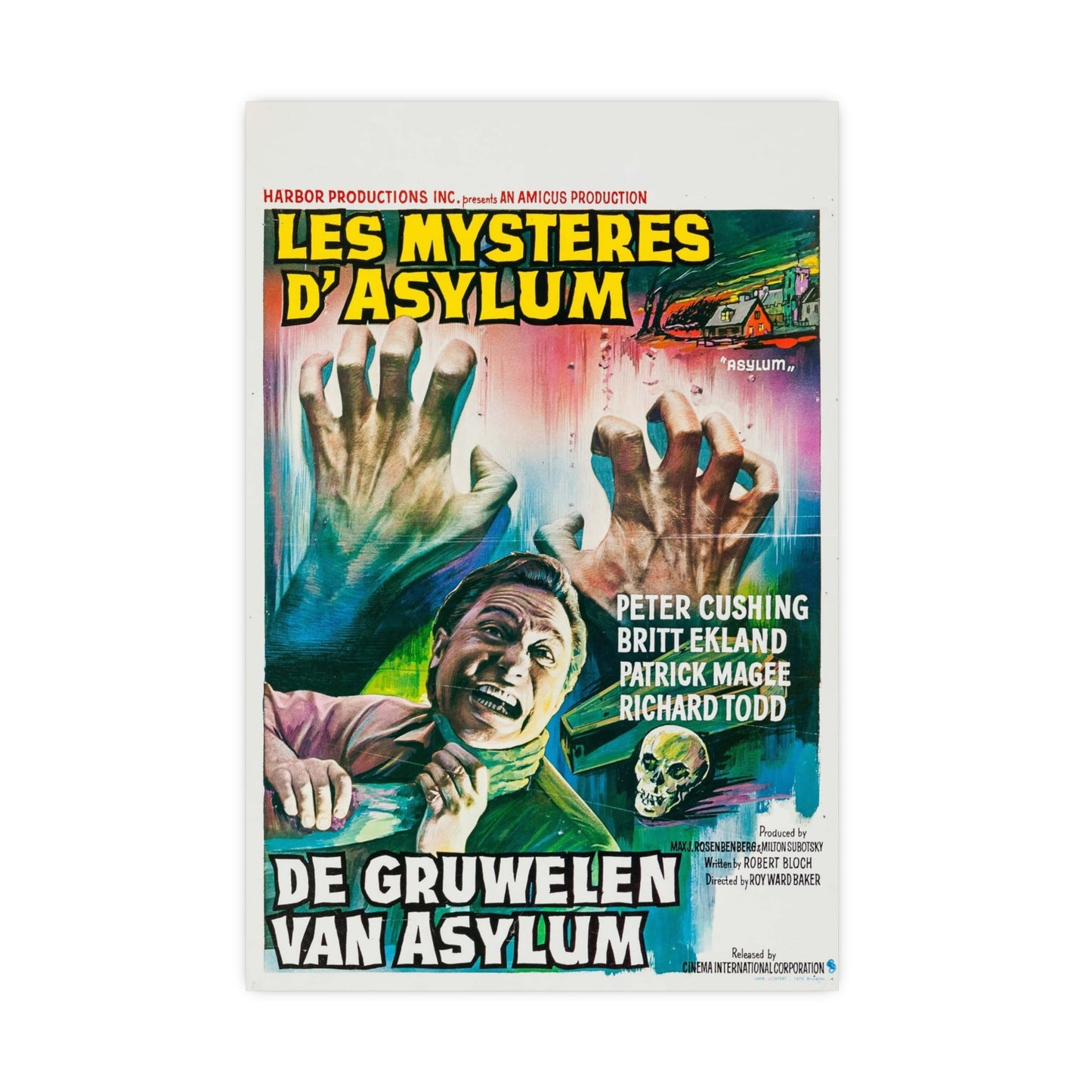 ASYLUM (BELGIAN) 1972 - Paper Movie Poster-16″ x 24″ (Vertical)-The Sticker Space