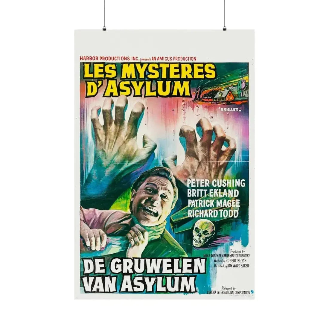 ASYLUM (BELGIAN) 1972 - Paper Movie Poster 36" x 54" Matte - The Sticker Space