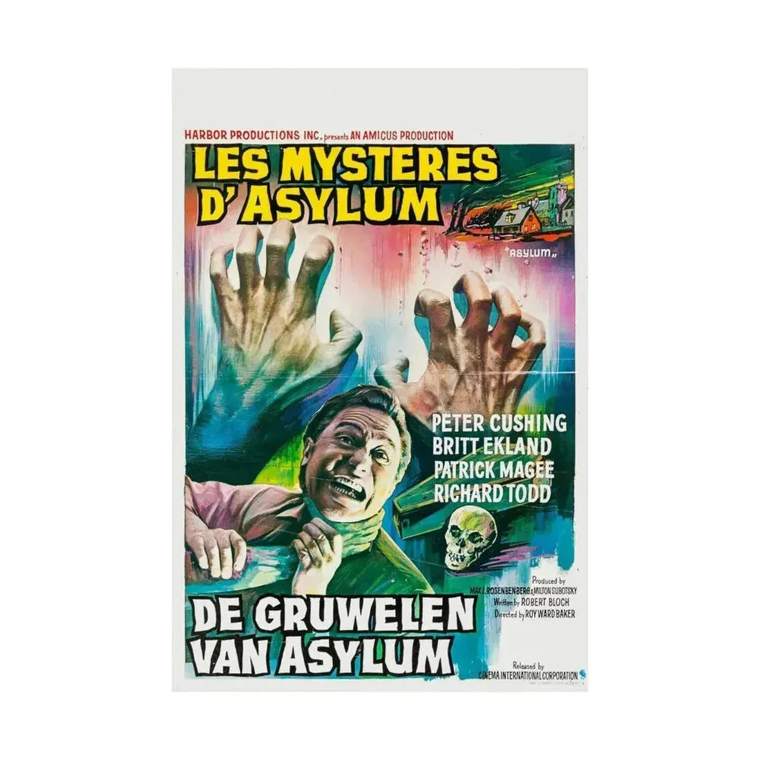 ASYLUM (BELGIAN) 1972 - Paper Movie Poster - The Sticker Space