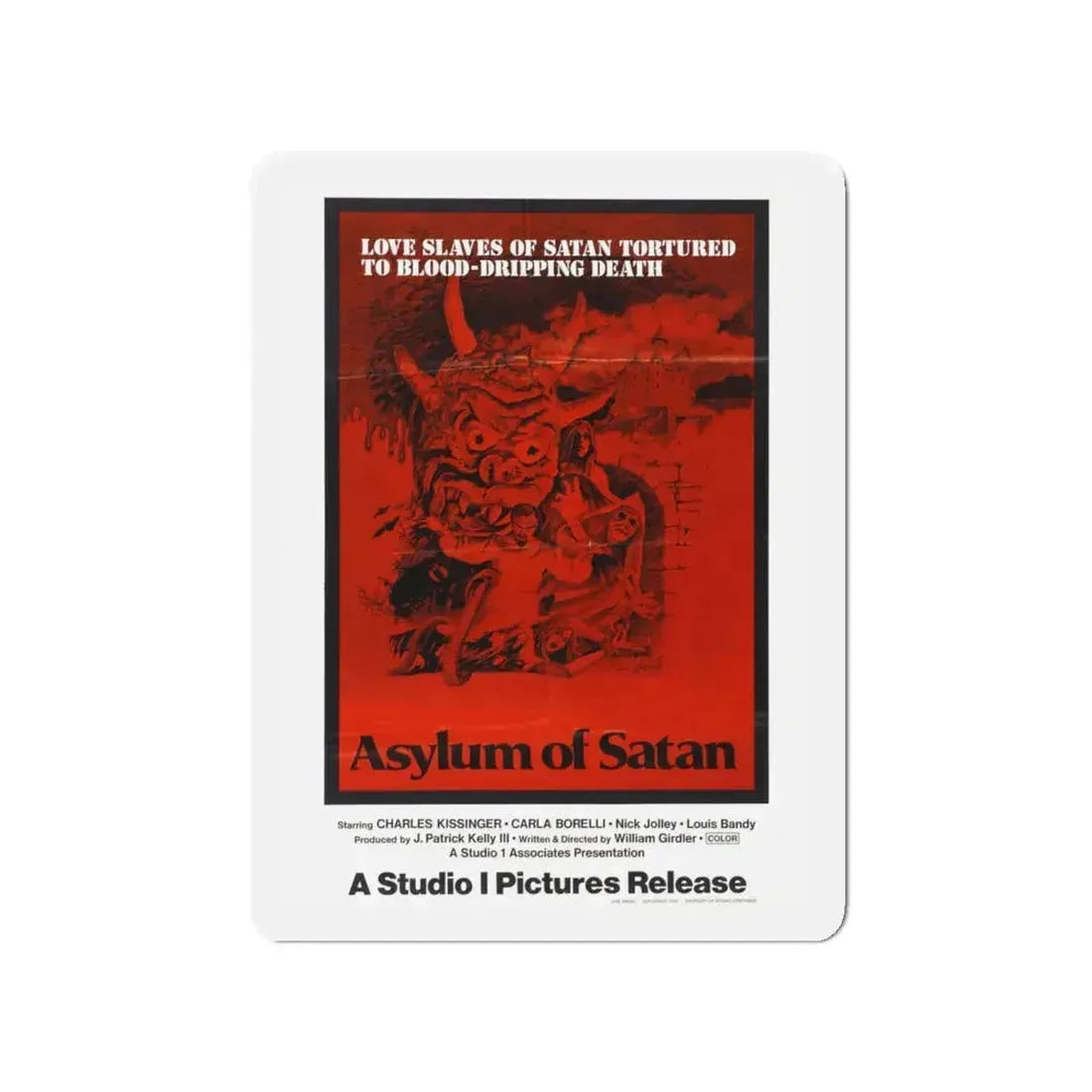ASYLUM OF SATAN 1972 Movie Poster - Refrigerator Magnet 4 Inch - The Sticker Space