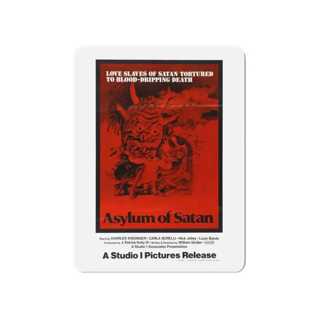 ASYLUM OF SATAN 1972 Movie Poster - Refrigerator Magnet - The Sticker Space