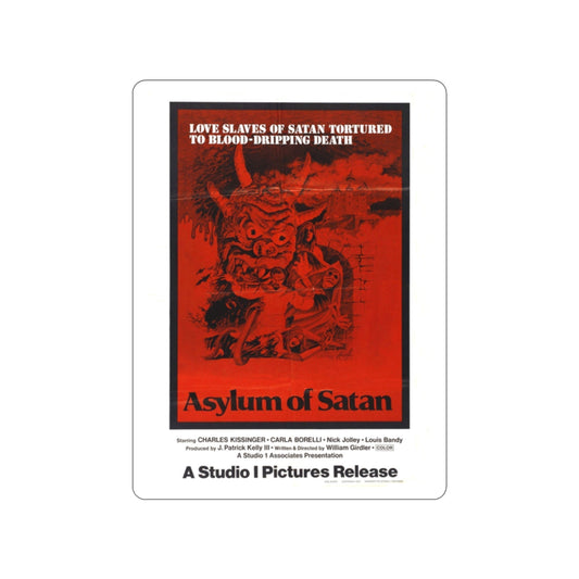 ASYLUM OF SATAN 1972 Movie Poster STICKER Vinyl Die-Cut Decal-2 Inch-The Sticker Space