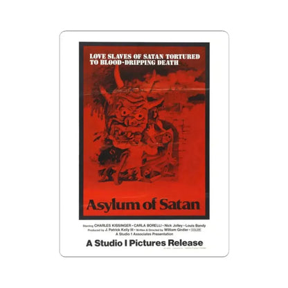 ASYLUM OF SATAN 1972 Movie Poster - STICKER Vinyl Kiss-Cut Decal 2 Inch White - The Sticker Space