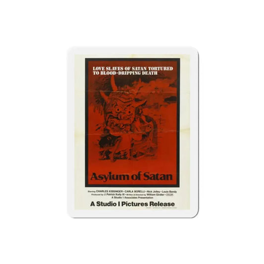 Asylum of Satan 1975 Movie Poster Refrigerator Magnet 2 Inch - The Sticker Space