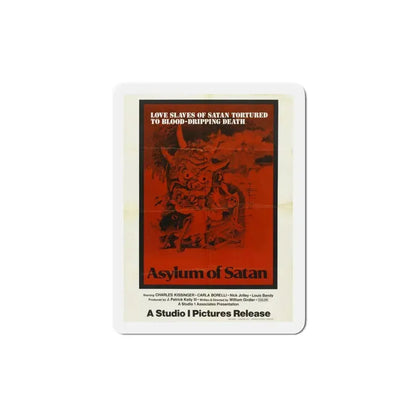 Asylum of Satan 1975 Movie Poster Refrigerator Magnet 4 Inch - The Sticker Space