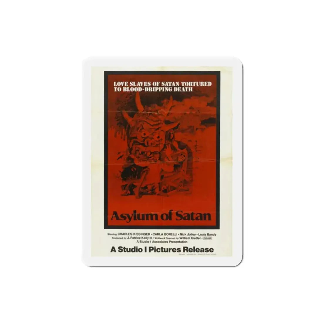 Asylum of Satan 1975 Movie Poster Refrigerator Magnet - The Sticker Space
