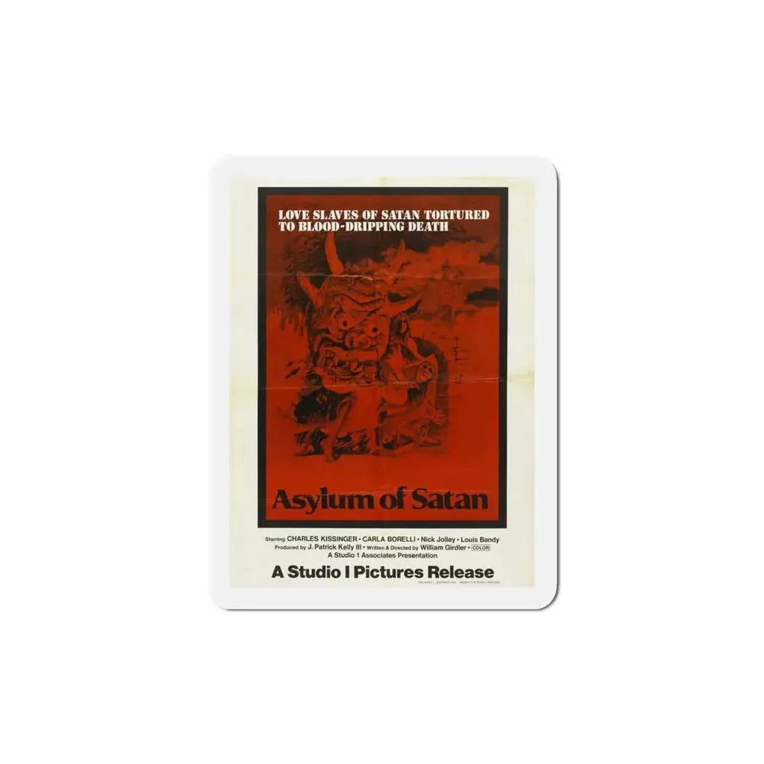 Asylum of Satan 1975 Movie Poster Refrigerator Magnet - The Sticker Space