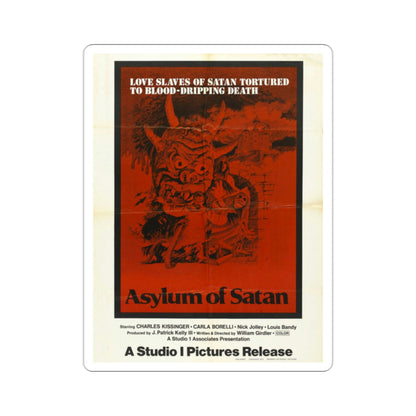 Asylum of Satan 1975 Movie Poster STICKER Vinyl Die-Cut Decal-2 Inch-The Sticker Space