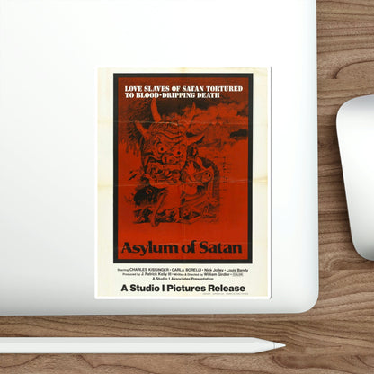 Asylum of Satan 1975 Movie Poster STICKER Vinyl Die-Cut Decal-The Sticker Space