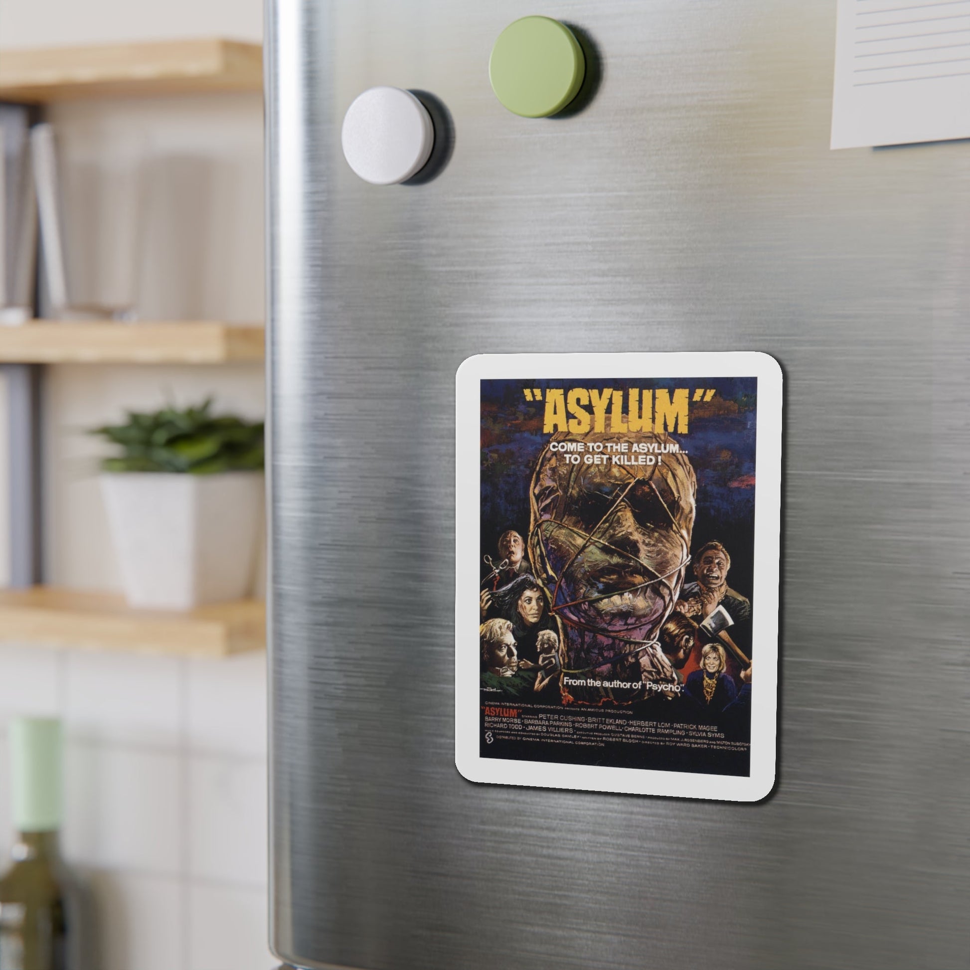 Asylum v2 1972 Movie Poster Die-Cut Magnet-The Sticker Space