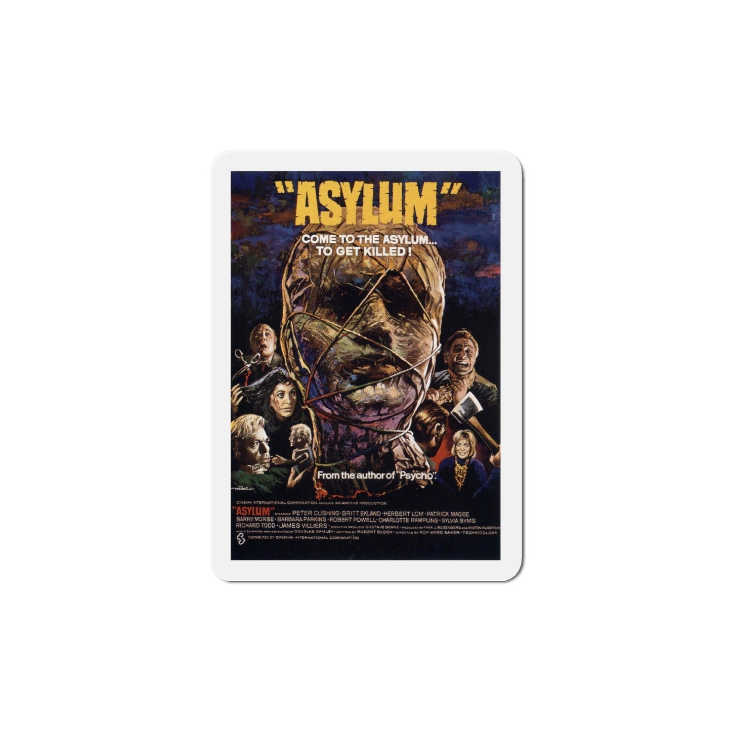 Asylum v2 1972 Movie Poster Die-Cut Magnet-6 Inch-The Sticker Space