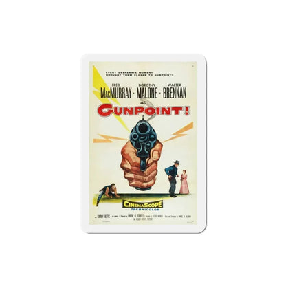 At Gunpoint 1955 Movie Poster Refrigerator Magnet 3 Inch - The Sticker Space
