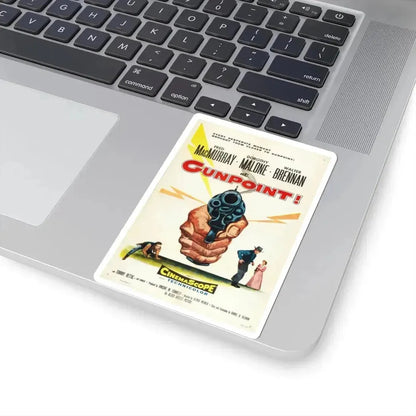 At Gunpoint 1955 Movie Poster - STICKER Vinyl Kiss-Cut Decal - The Sticker Space