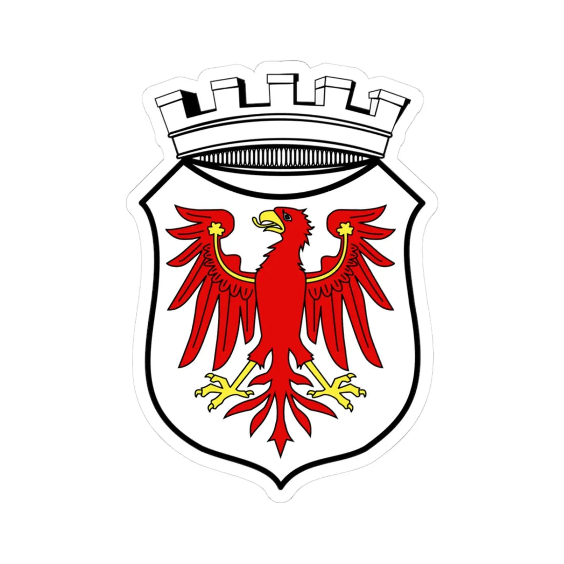 AT Herzogenburg COA (Austria) (Coat of Arms) STICKER Vinyl Kiss-Cut Decal 3 Inch White - The Sticker Space