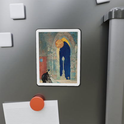 At the Ball, probable interior illustration (Magazine Illustration) Refrigerator Magnet-The Sticker Space