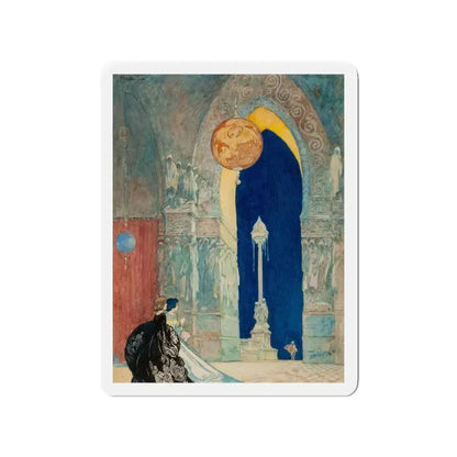 At the Ball, probable interior illustration (Magazine Illustration) Refrigerator Magnet 3 Inch Die-Cut - The Sticker Space