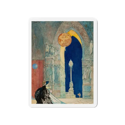 At the Ball, probable interior illustration (Magazine Illustration) Refrigerator Magnet 4 Inch Die-Cut - The Sticker Space