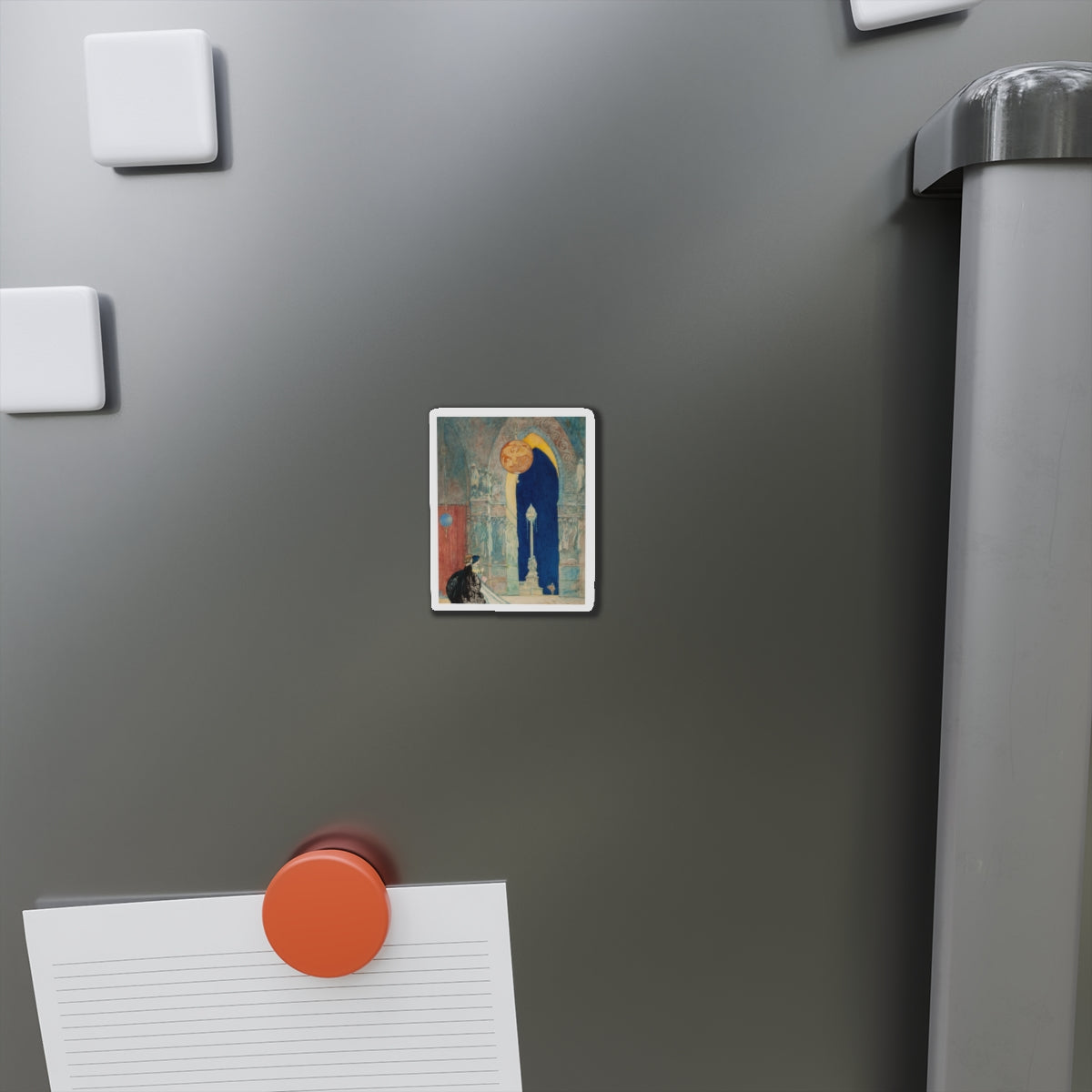 At the Ball, probable interior illustration (Magazine Illustration) Refrigerator Magnet-The Sticker Space