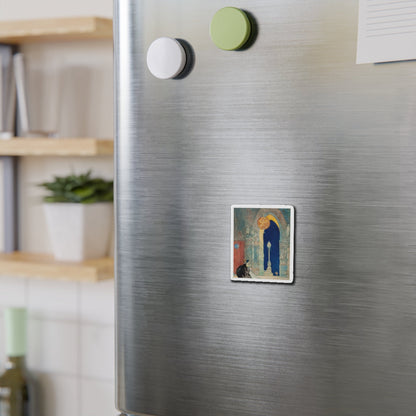 At the Ball, probable interior illustration (Magazine Illustration) Refrigerator Magnet-The Sticker Space