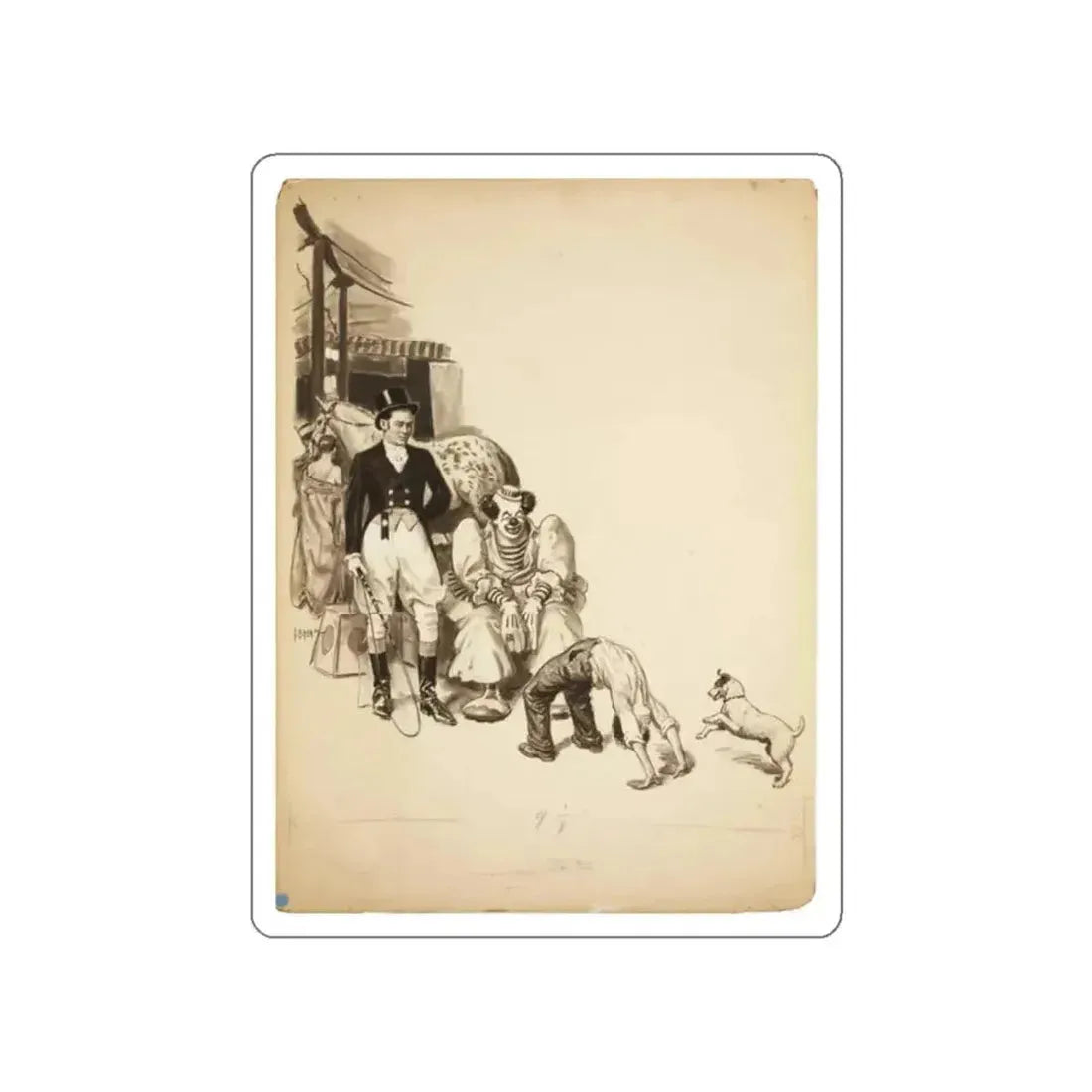 At the Circus Illustration (Magazine Illustration) STICKER Vinyl Die-Cut Decal - The Sticker Space