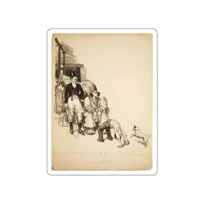 At the Circus Illustration (Magazine Illustration) STICKER Vinyl Die-Cut Decal White Die-Cut 2 Inch - The Sticker Space