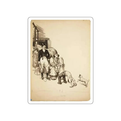 At the Circus Illustration (Magazine Illustration) STICKER Vinyl Die-Cut Decal White Die-Cut 6 Inch - The Sticker Space