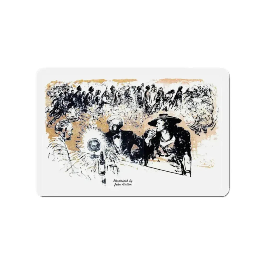 At Two Eight, Blue Book Magazine, February 1946 (Magazine Illustration) Refrigerator Magnet 2 Inch Die-Cut - The Sticker Space