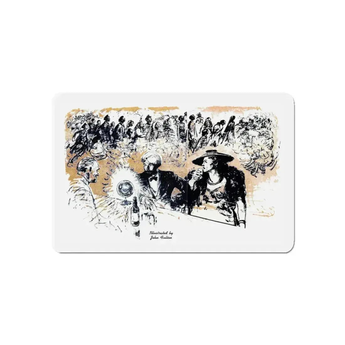 At Two Eight, Blue Book Magazine, February 1946 (Magazine Illustration) Refrigerator Magnet 3 Inch Die-Cut - The Sticker Space