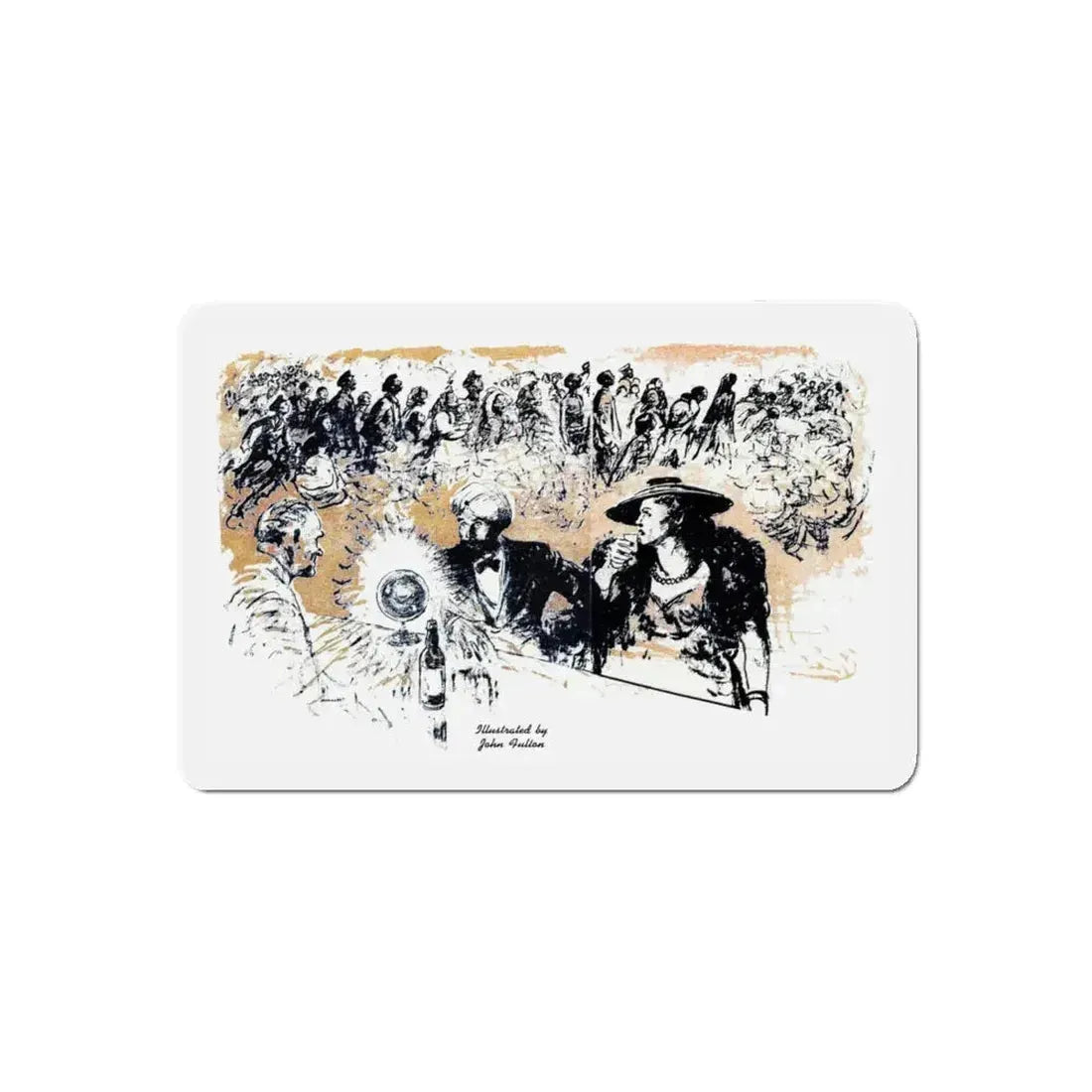 At Two Eight, Blue Book Magazine, February 1946 (Magazine Illustration) Refrigerator Magnet 5 Inch Die-Cut - The Sticker Space