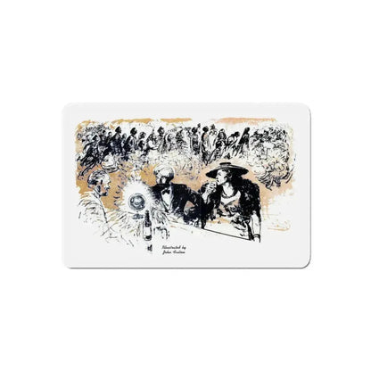 At Two Eight, Blue Book Magazine, February 1946 (Magazine Illustration) Refrigerator Magnet 6 Inch Die-Cut - The Sticker Space