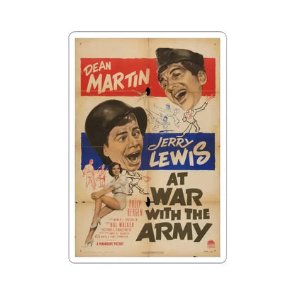 At War with the Army 1950 v2 Movie Poster - STICKER Vinyl Kiss-Cut Decal 6 Inch White - The Sticker Space