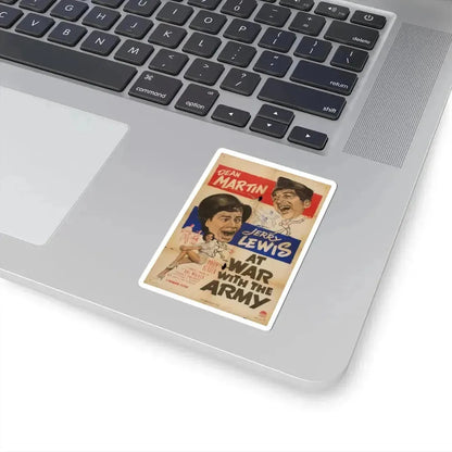 At War with the Army 1950 v2 Movie Poster - STICKER Vinyl Kiss-Cut Decal - The Sticker Space