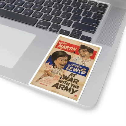 At War with the Army 1950 v2 Movie Poster - STICKER Vinyl Kiss-Cut Decal - The Sticker Space