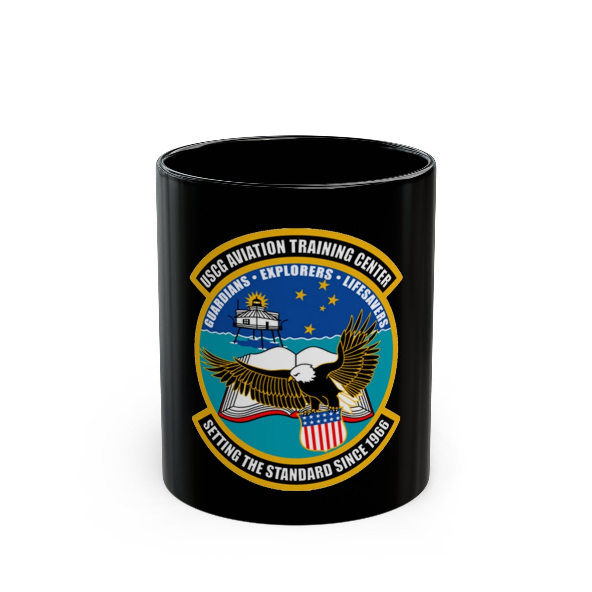 ATC Mobile AL Aviation Training Center (U.S. Coast Guard) Black Coffee Mug-11oz-The Sticker Space