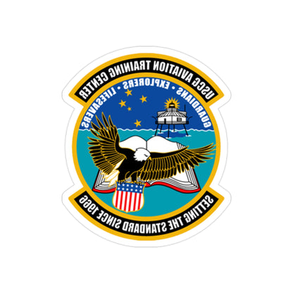 ATC Mobile AL Aviation Training Center (U.S. Coast Guard) REVERSE PRINT Transparent STICKER-2" × 2"-The Sticker Space