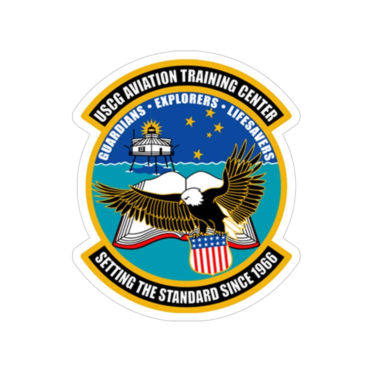 ATC Mobile AL Aviation Training Center (U.S. Coast Guard) Transparent STICKER Die-Cut Vinyl Decal-4 Inch-The Sticker Space