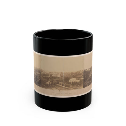 Atlanta, Before Being Burnt  By Order Of Gen'l. Sherman, From The Cupola Of The Female Seminary (U.S. Civil War) Black Coffee Mug