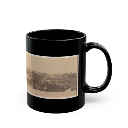 Atlanta, Before Being Burnt  By Order Of Gen'l. Sherman, From The Cupola Of The Female Seminary (U.S. Civil War) Black Coffee Mug