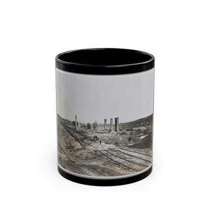 Atlanta, Ga, 1864. Destruction Of Hood's Ordnance Train, Georgia Central Railroad (U.S. Civil War) Black Coffee Mug