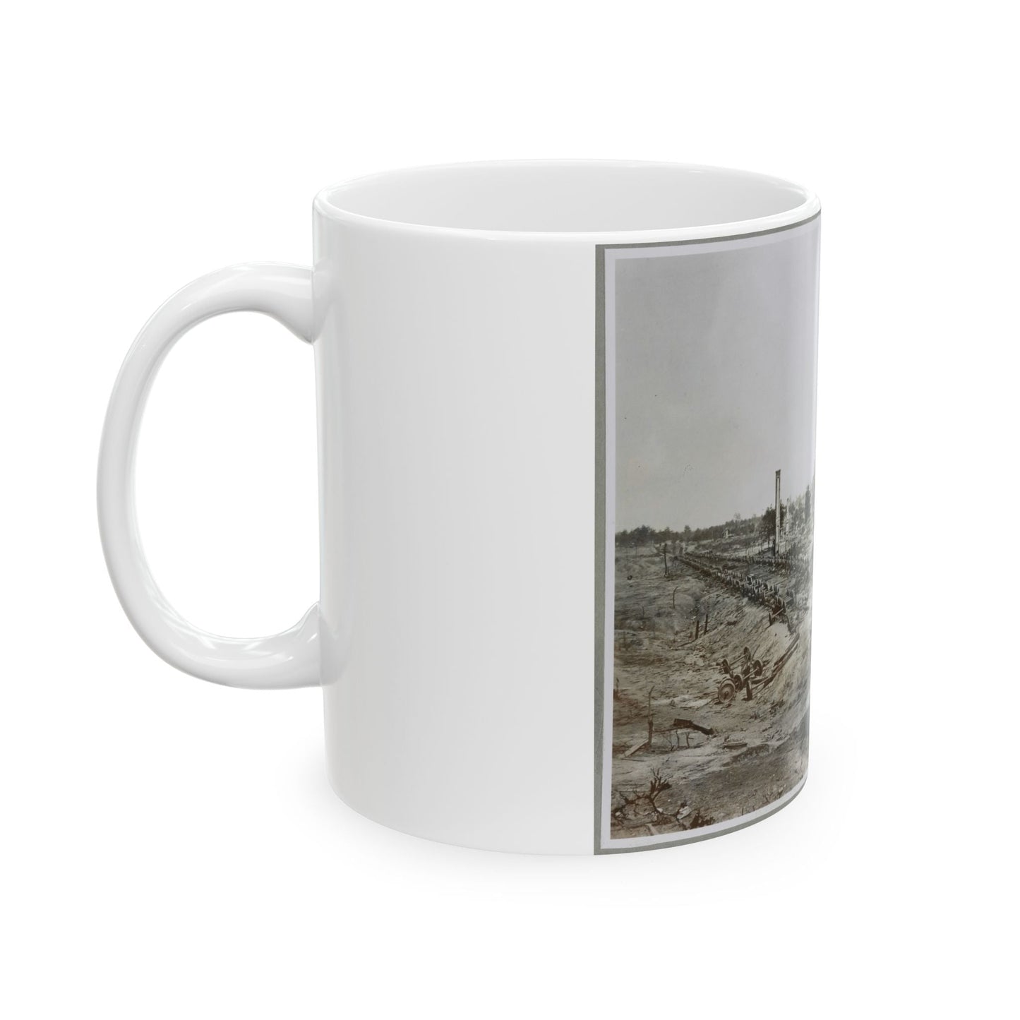 Atlanta, Ga, 1864. Destruction Of Hood's Ordnance Train, Georgia Central Railroad (U.S. Civil War) White Coffee Mug