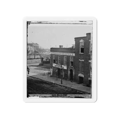 Atlanta, Ga. Atlanta Intelligencer Office By The Railroad Depot (U.S. Civil War) Refrigerator Magnet - The Sticker Space