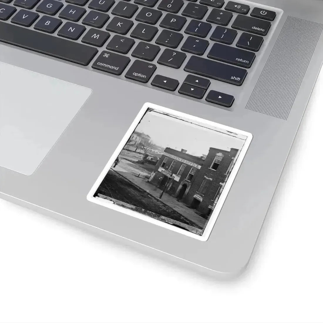 Atlanta, Ga. Atlanta Intelligencer Office by the Railroad Depot (U.S. Civil War) STICKER Vinyl Kiss-Cut Decal - The Sticker Space