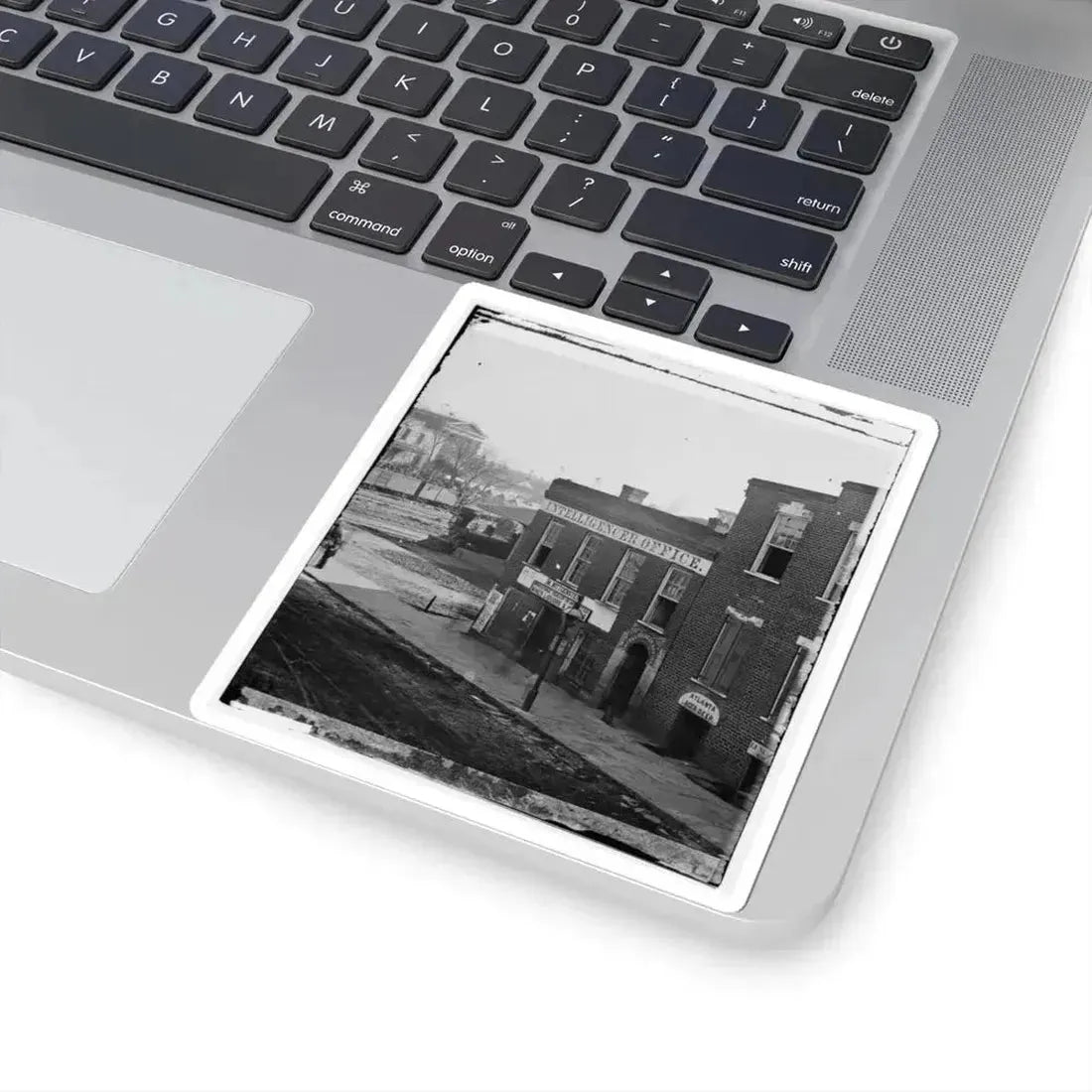 Atlanta, Ga. Atlanta Intelligencer Office by the Railroad Depot (U.S. Civil War) STICKER Vinyl Kiss-Cut Decal - The Sticker Space